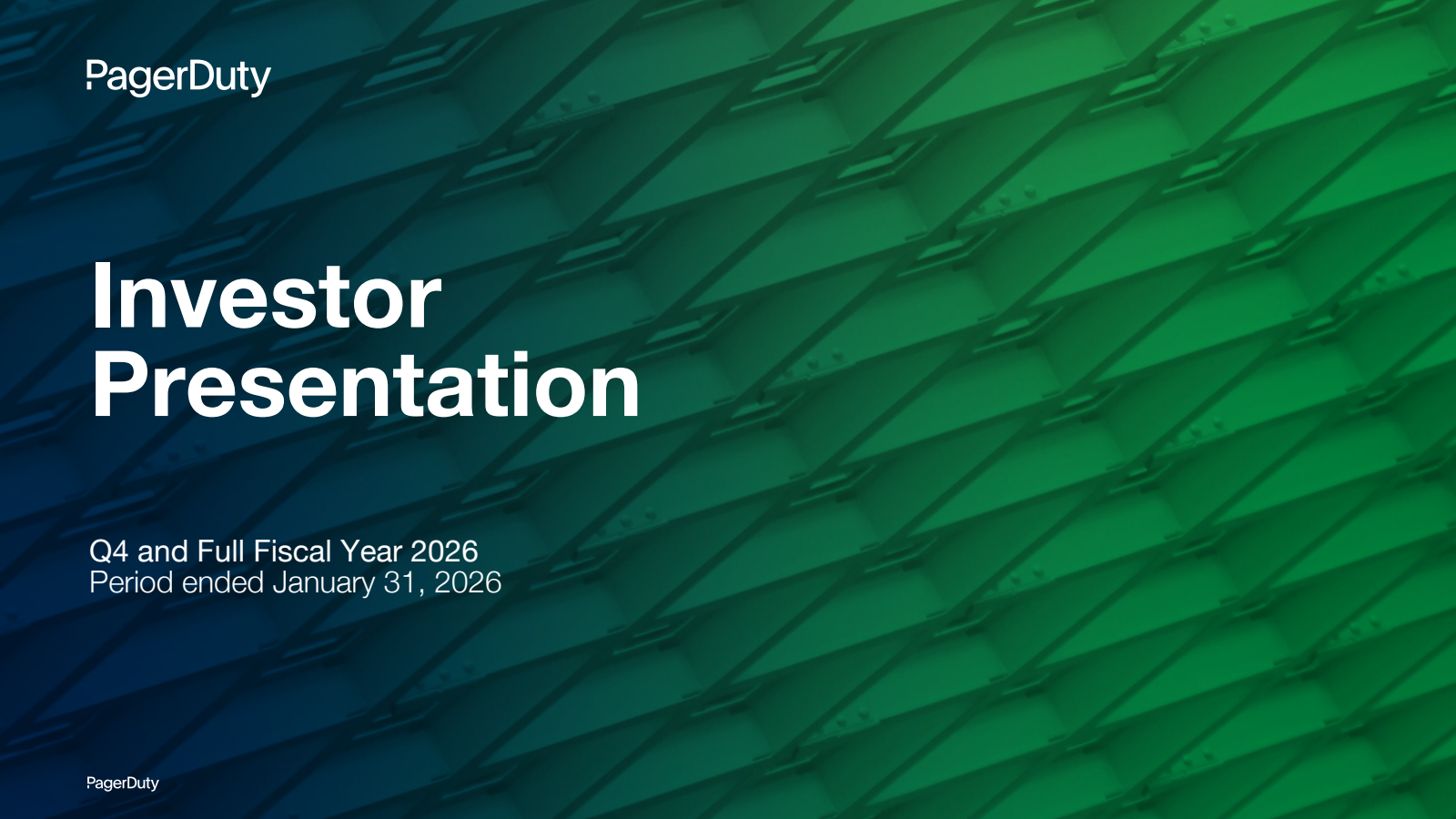 PagerDuty's Q4 2026 Slide Deck