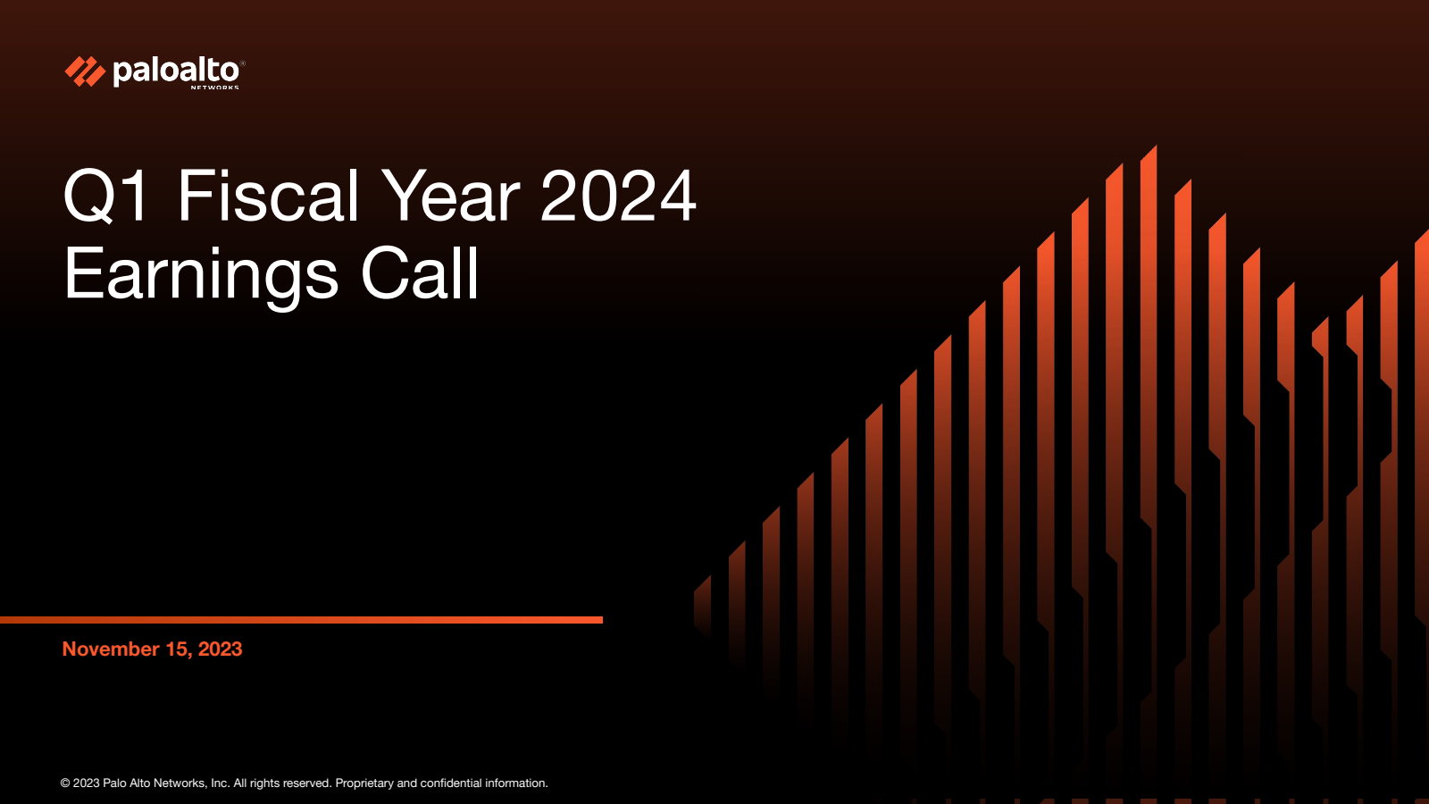 Palo Alto Networks' Q1 2024 Slide Deck