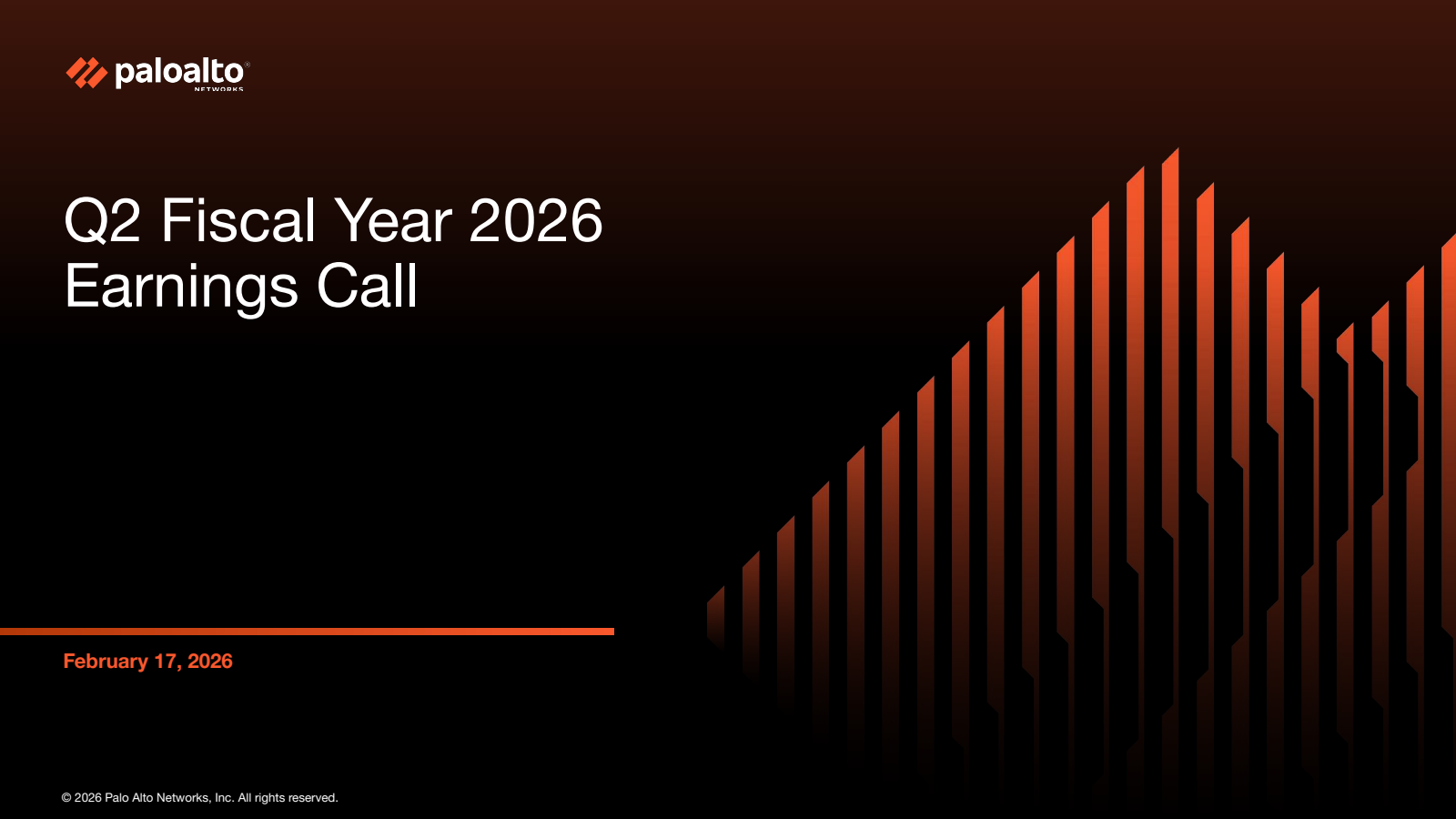 Palo Alto Networks' Q2 2026 Slide Deck