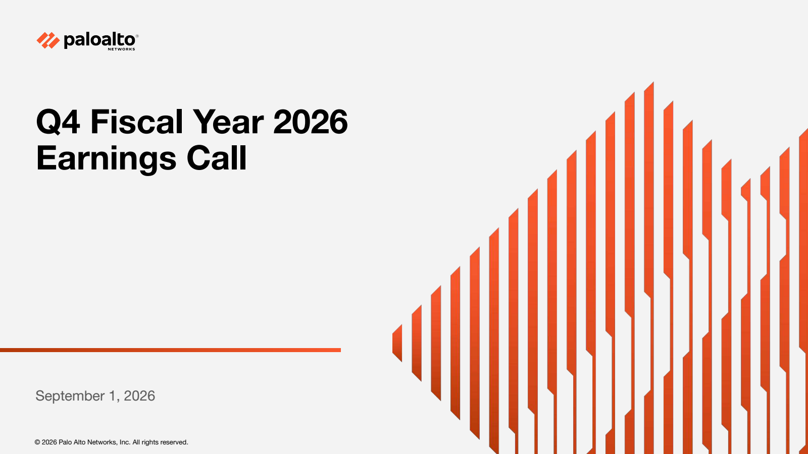 Palo Alto Networks' Q4 2026 Slide Deck