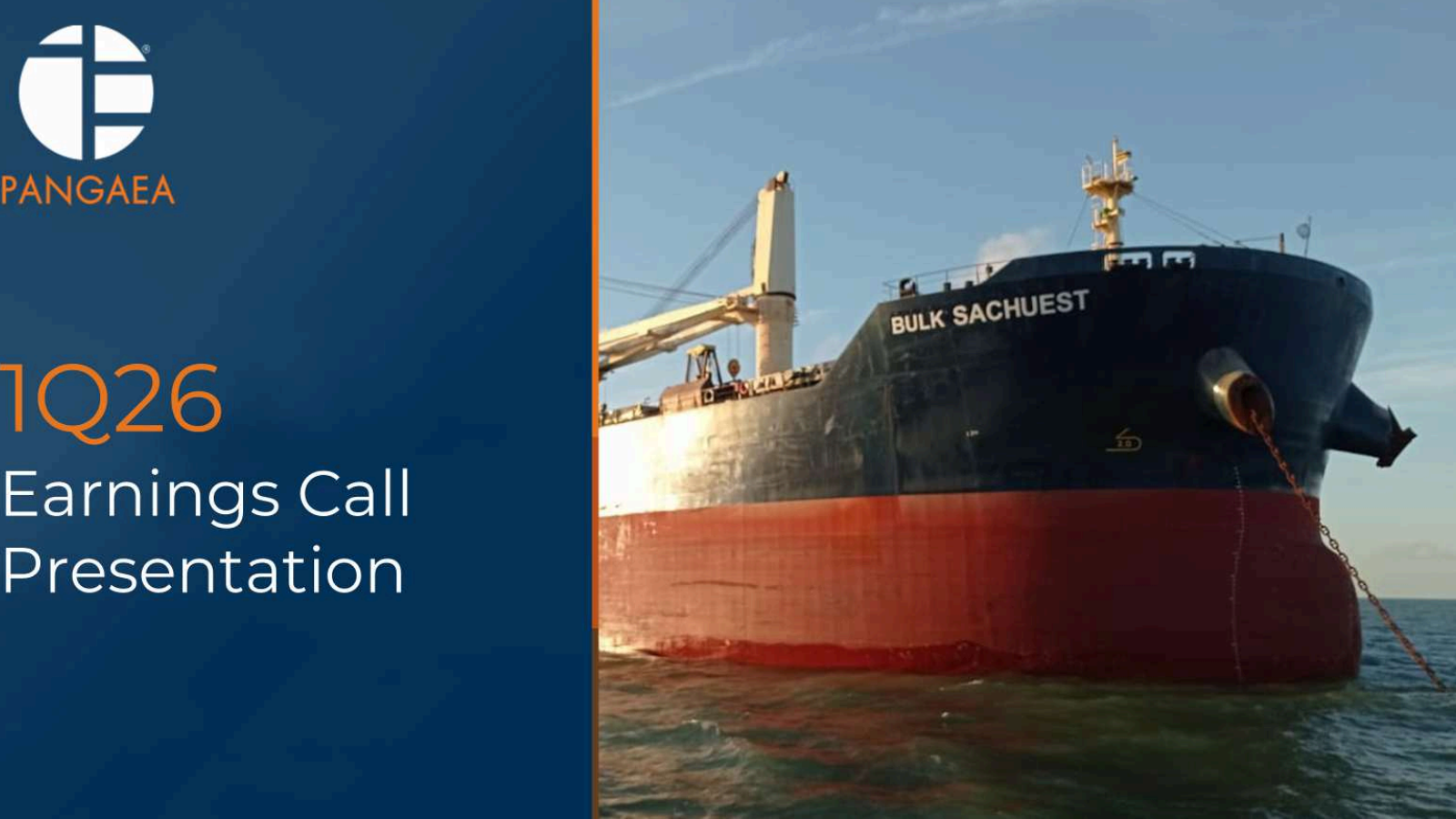 Pangaea Logistics Solutions' Q1 2026 Slide Deck