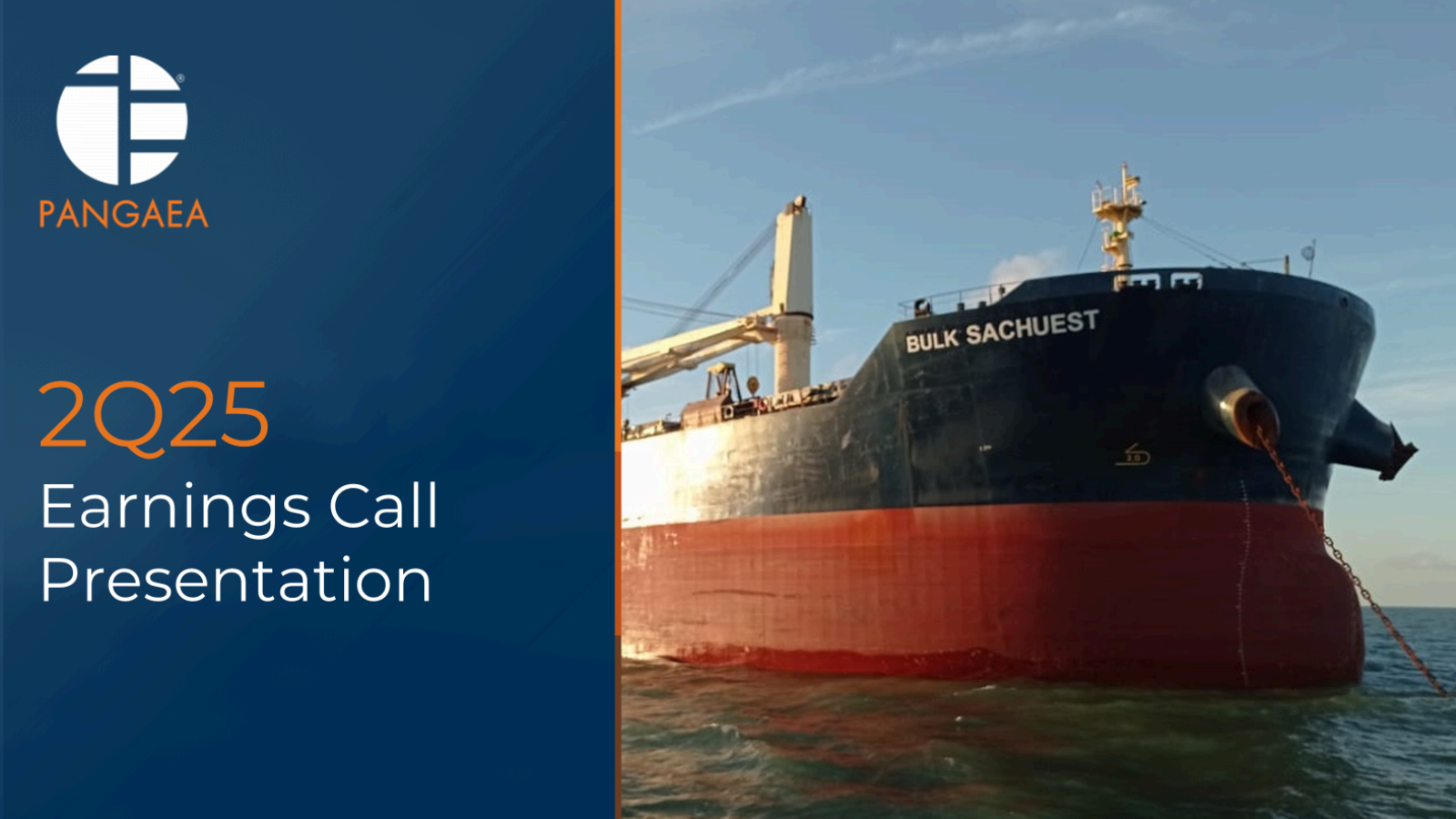 Pangaea Logistics Solutions' Q2 2025 Slide Deck