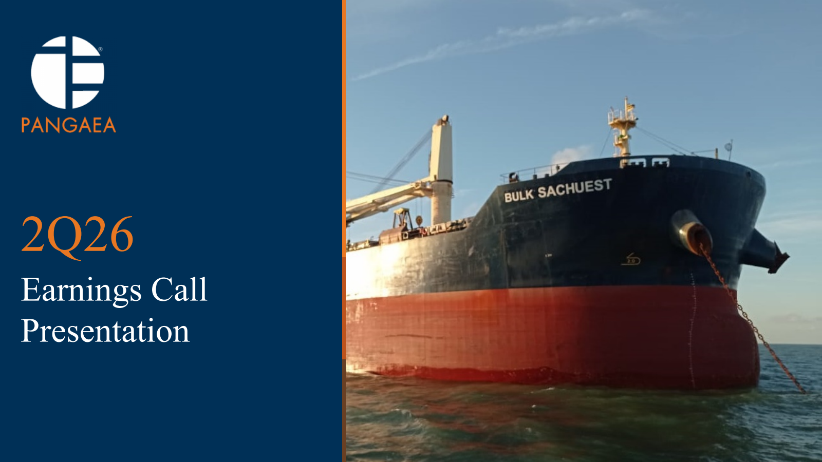 Pangaea Logistics Solutions' Q2 2026 Slide Deck