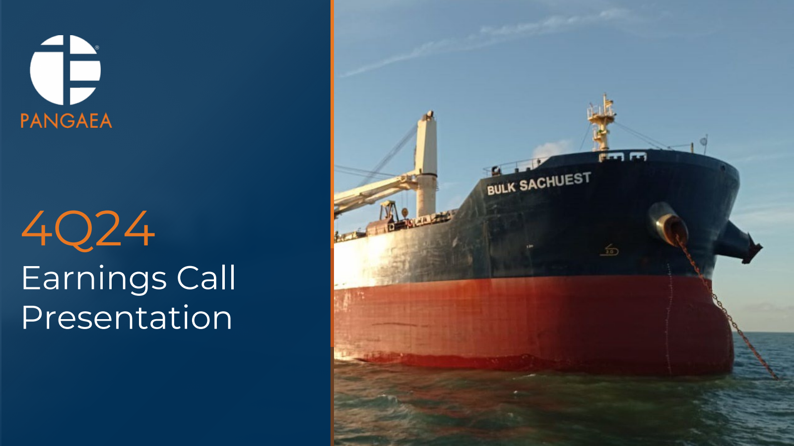 Pangaea Logistics Solutions' Q4 2024 Slide Deck