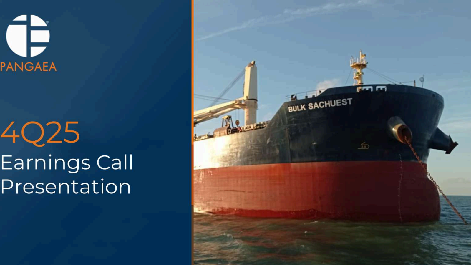Pangaea Logistics Solutions' Q4 2025 Slide Deck