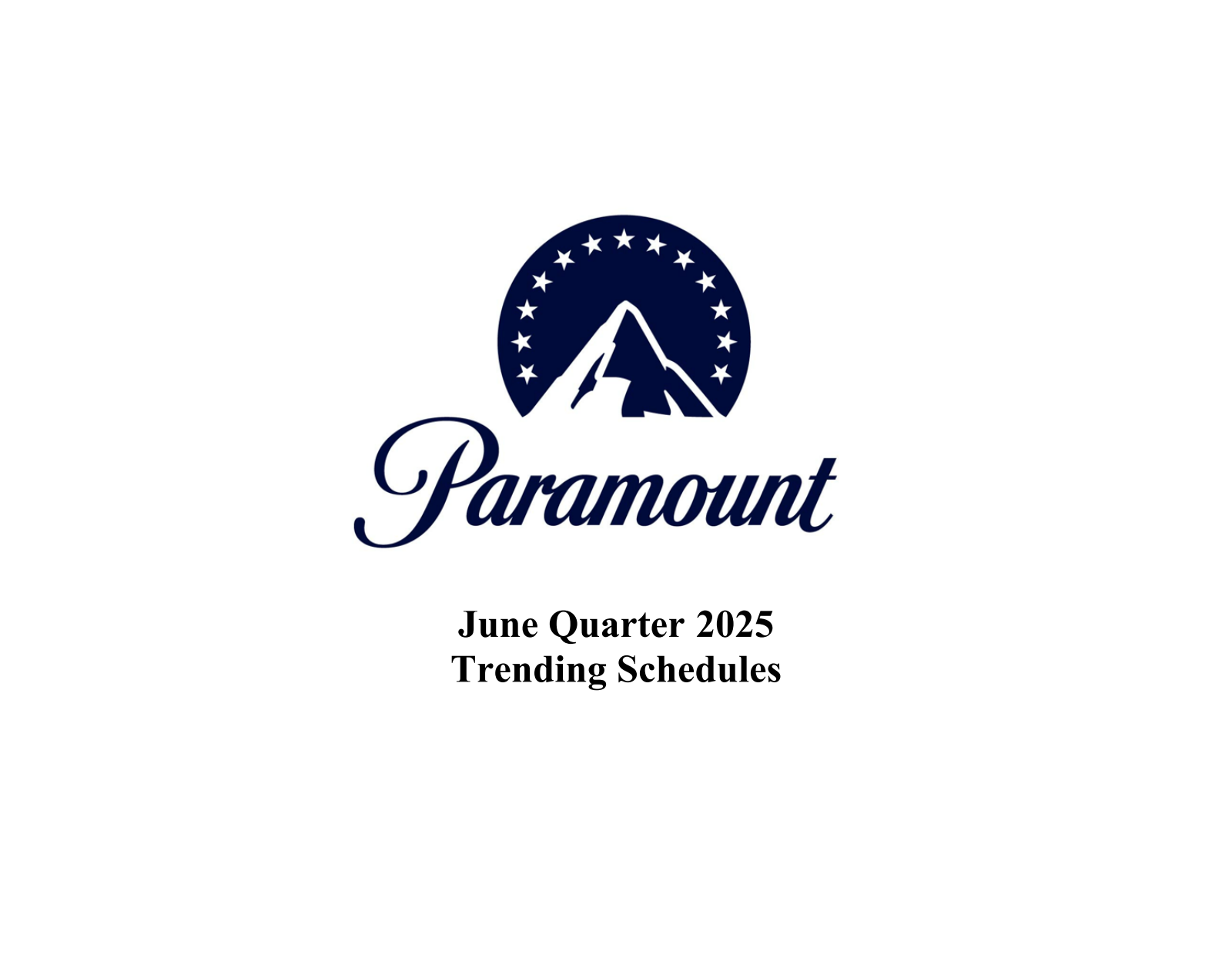 Paramount Global's Q2 2025 Slide Deck