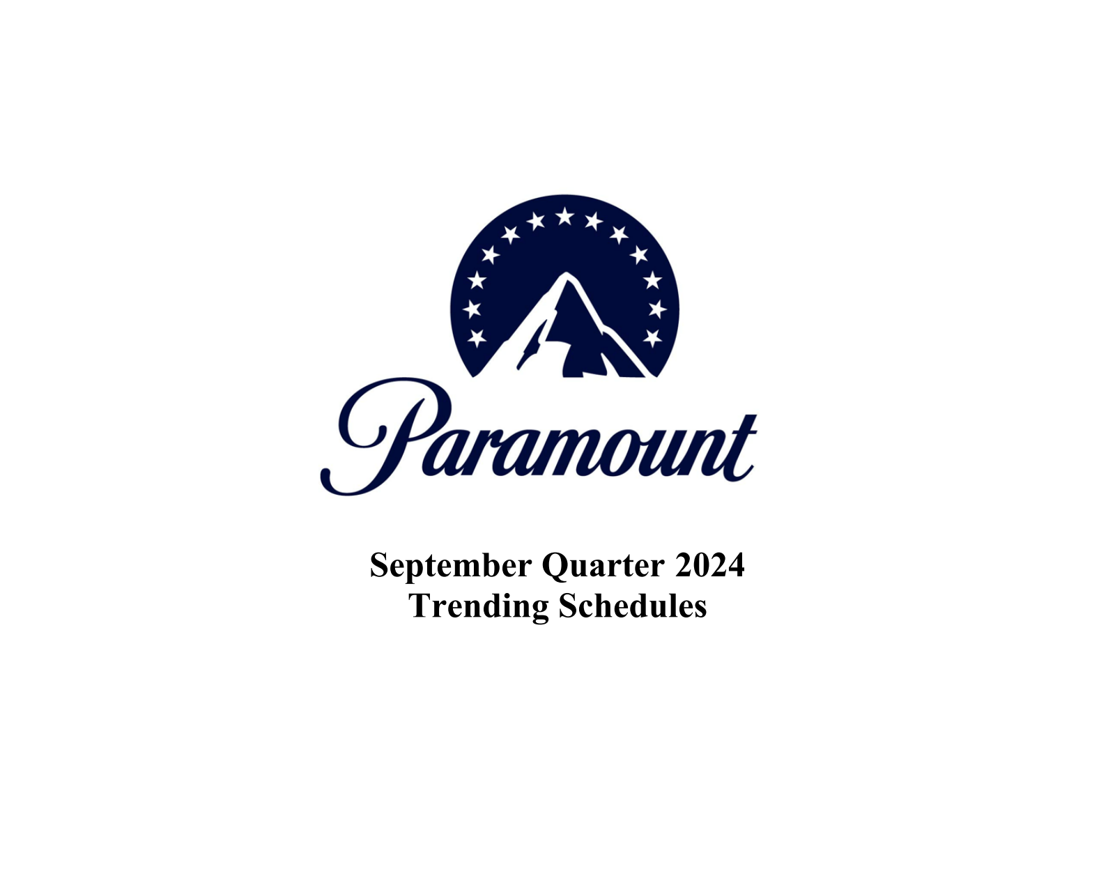 Paramount Global's Q3 2024 Slide Deck