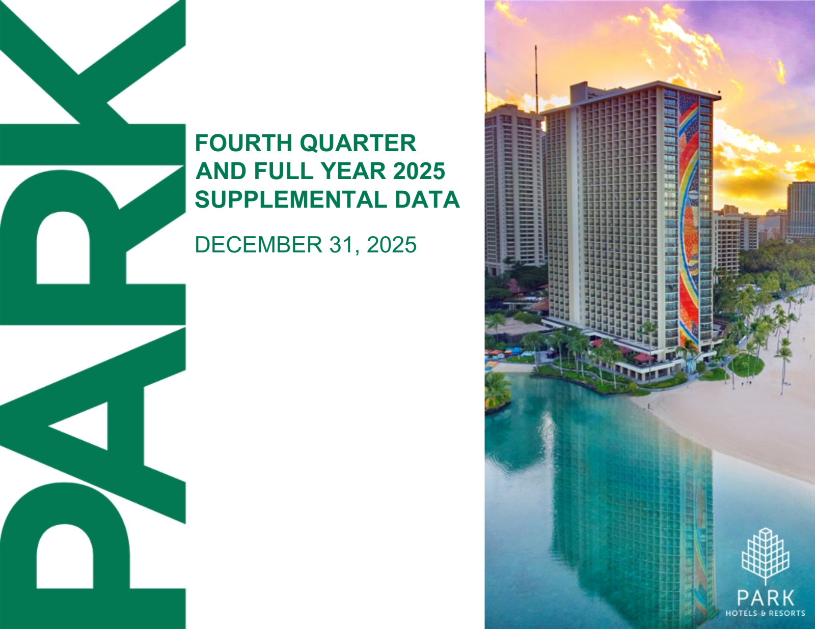 Park Hotels & Resorts' Q4 2025 Slide Deck