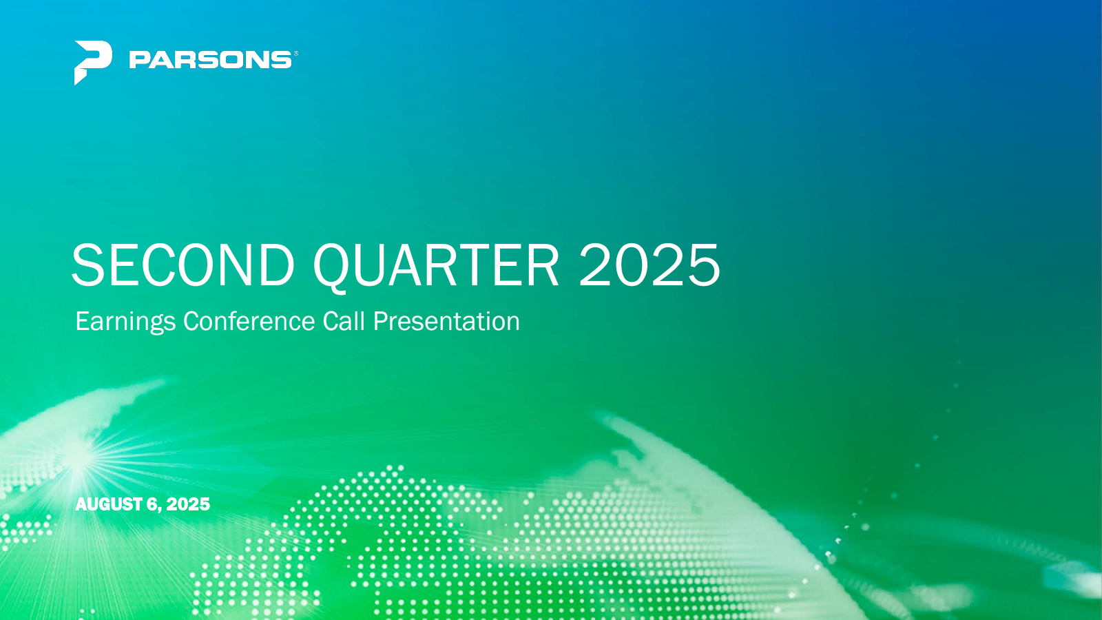 Parsons' Q2 2025 Slide Deck
