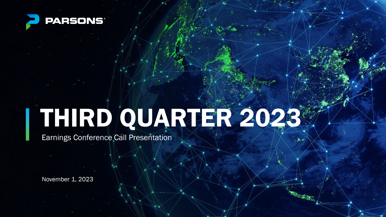 Parsons' Q3 2023 Slide Deck