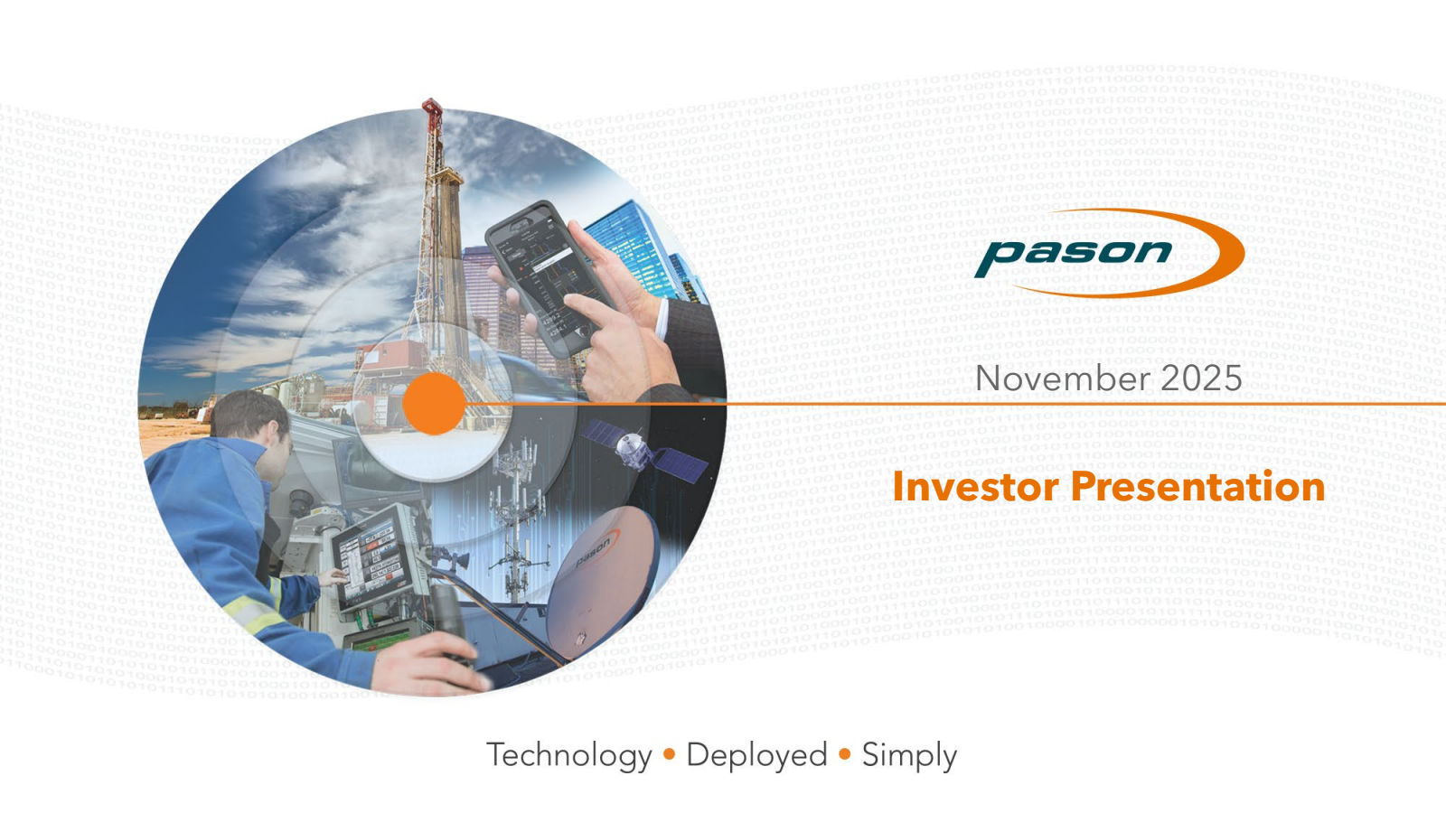 Pason Systems' Q3 2025 Slide Deck