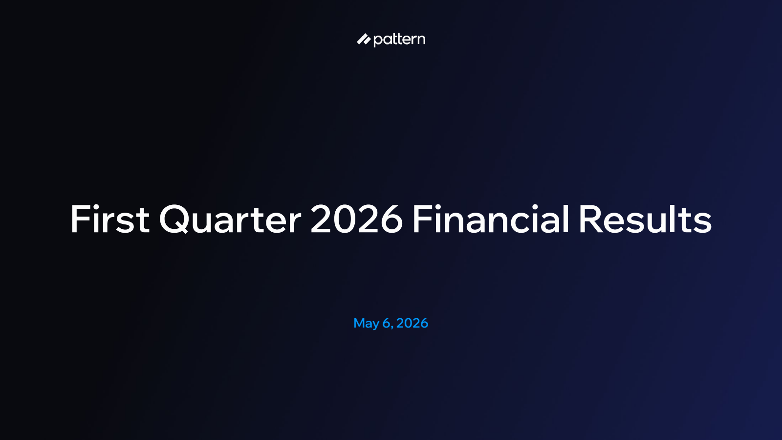 Sms Pattern Pattern Group (PTRN) Earnings Date and Reports 2026
