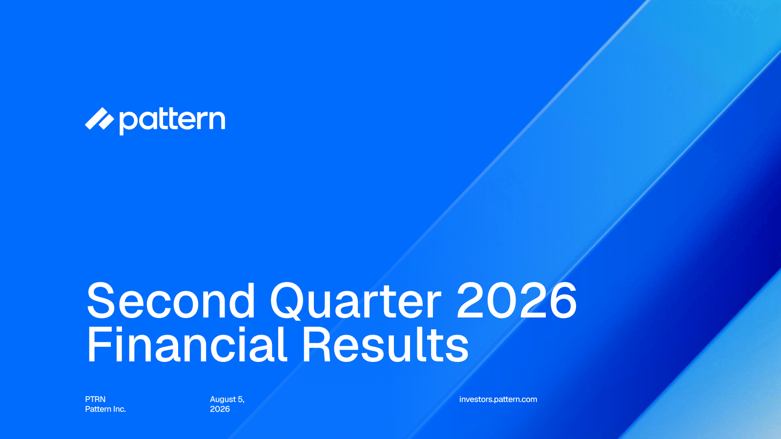 Pattern Group's Q2 2026 Slide Deck