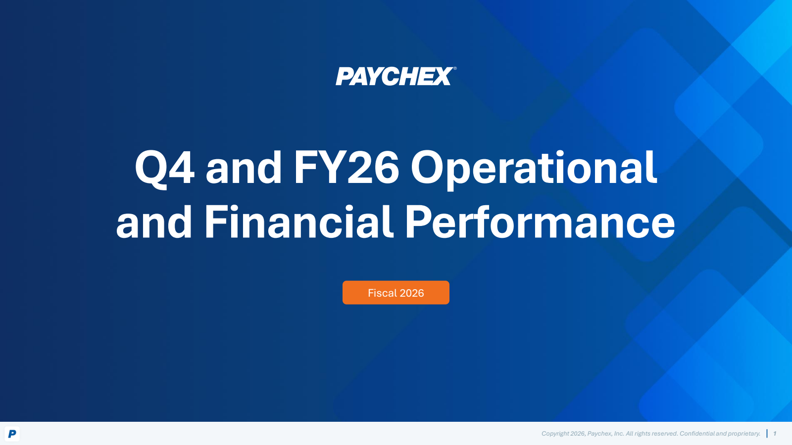 Paychex's Q4 2026 Slide Deck