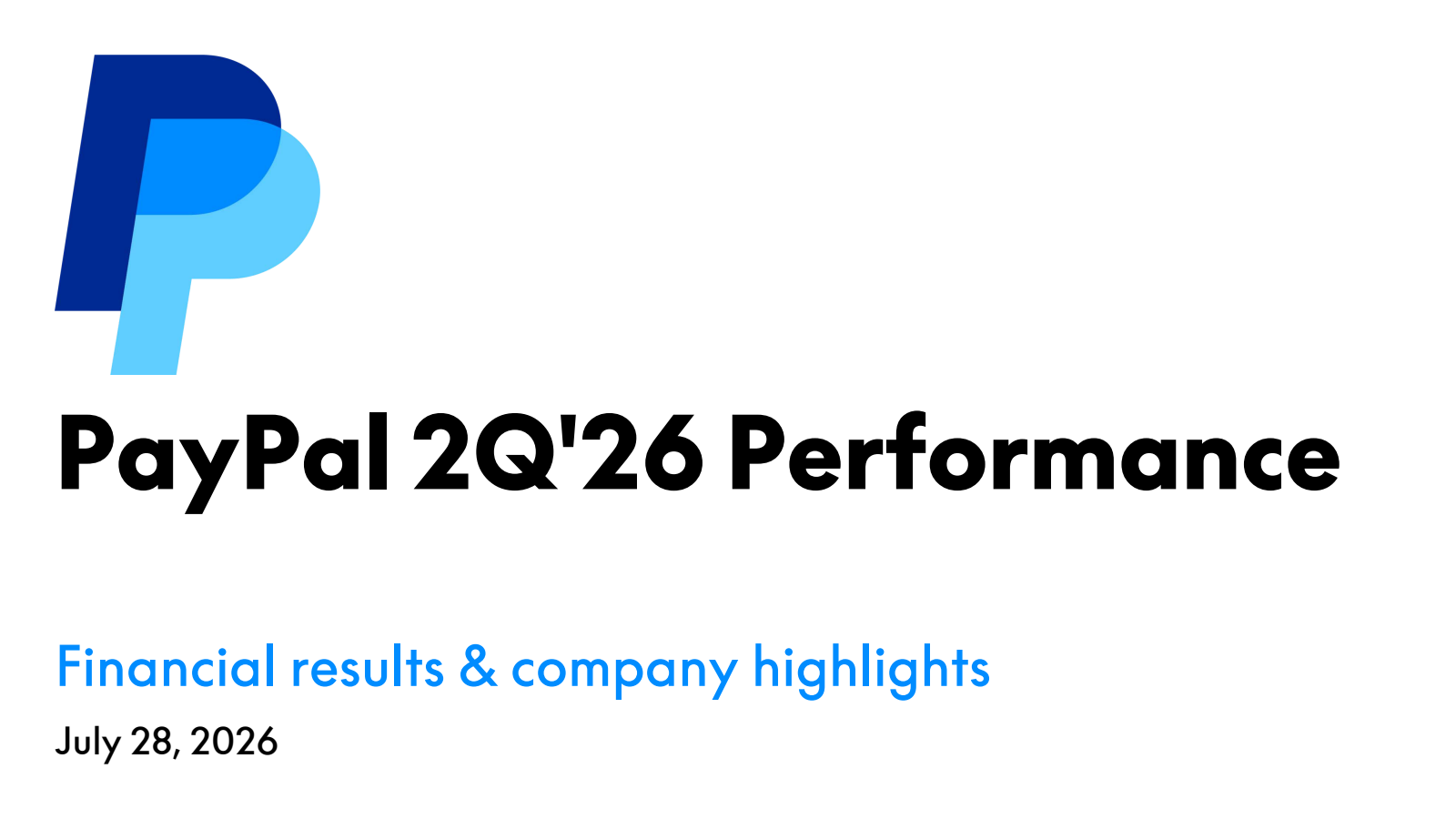 PayPal's Q2 2026 Slide Deck