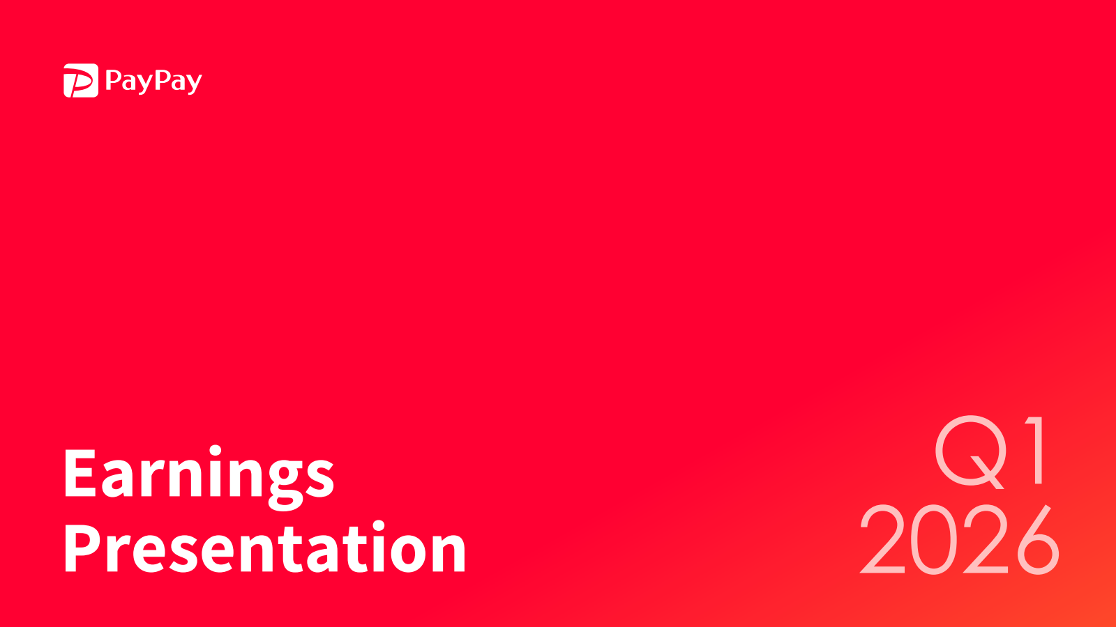 PayPay's Q1 2027 Slide Deck