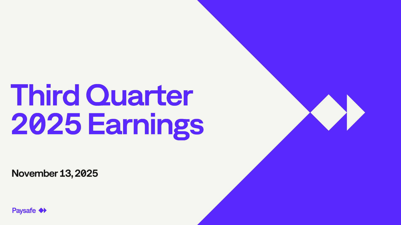 Paysafe's Q3 2025 Slide Deck
