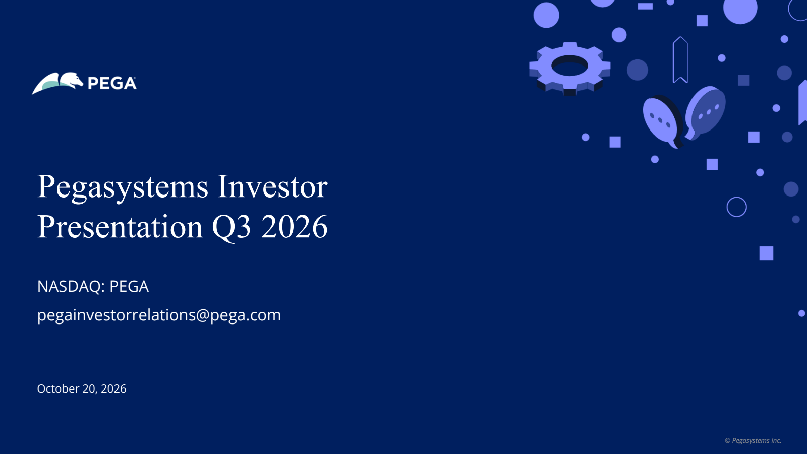 Pegasystems' Q3 2026 Slide Deck