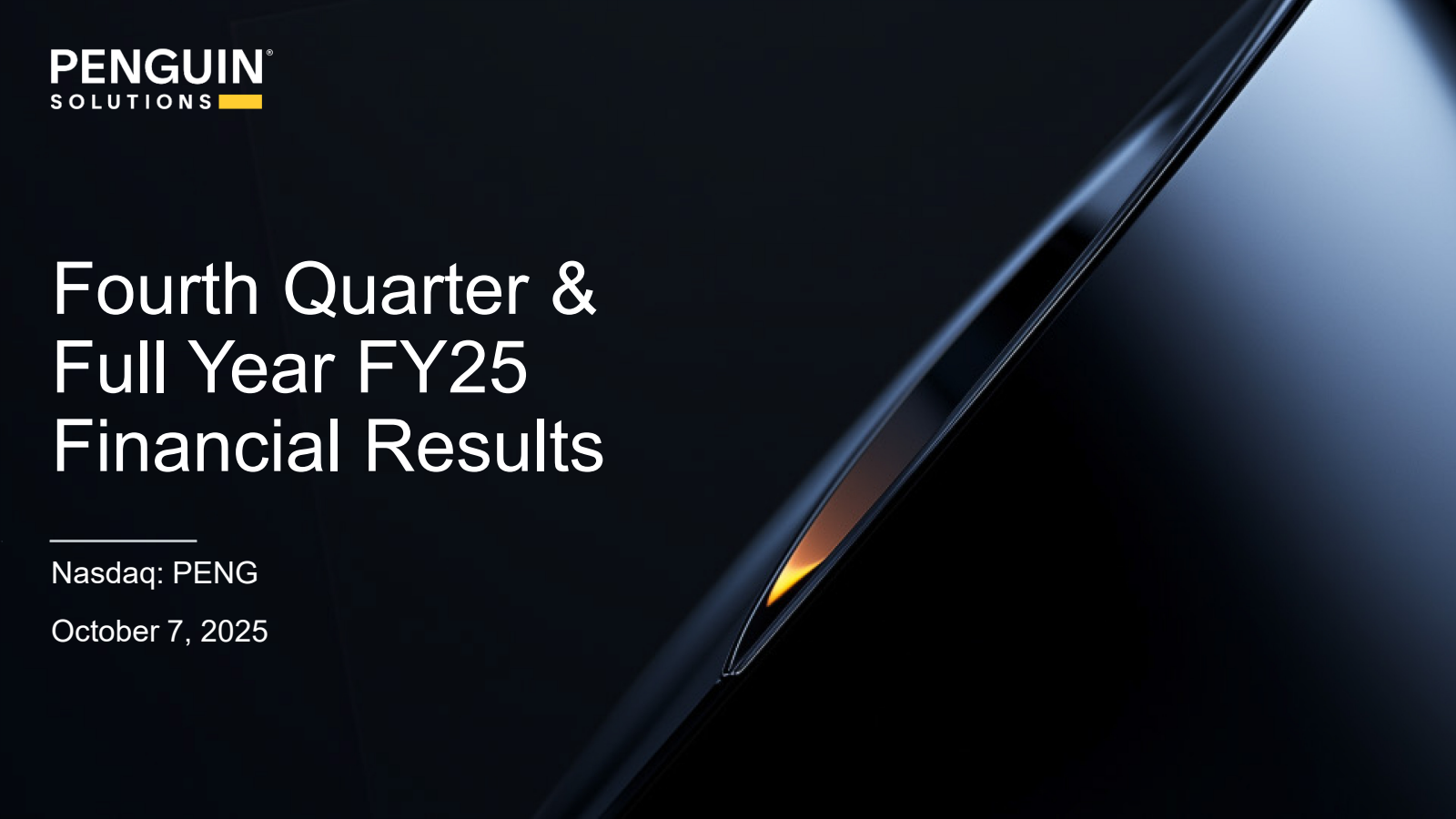 Penguin Solutions' Q4 2025 Slide Deck