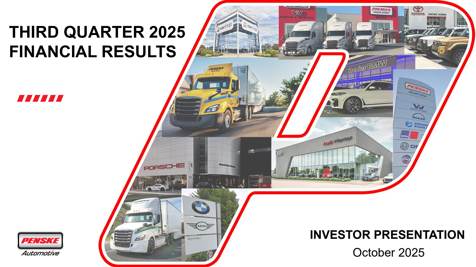 Penske Automotive Group's Q3 2025 Slide Deck