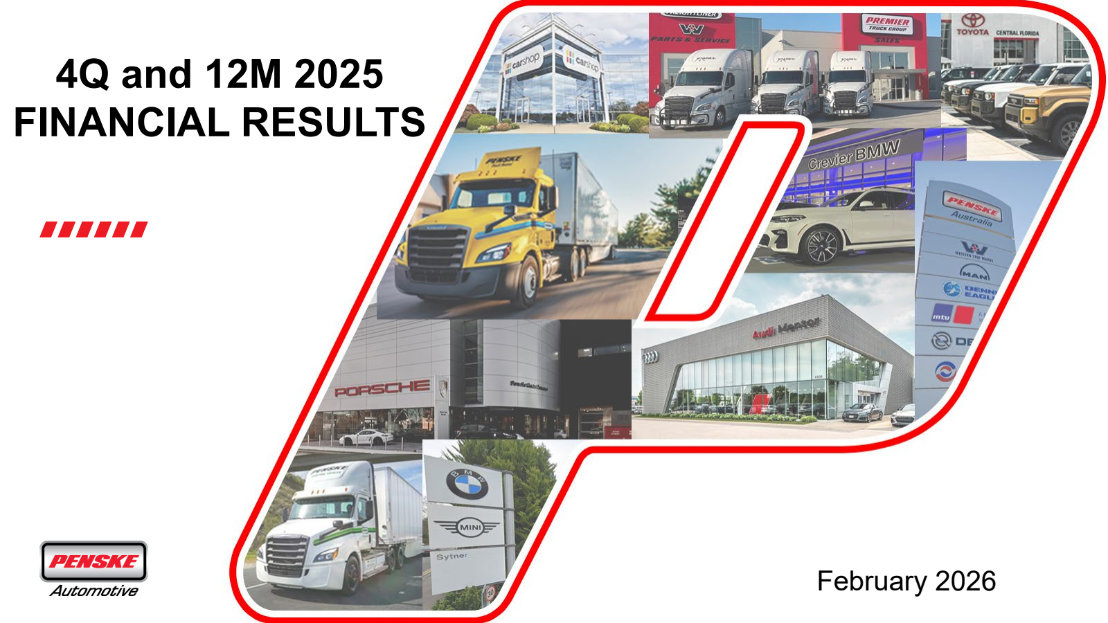Penske Automotive Group's Q4 2025 Slide Deck