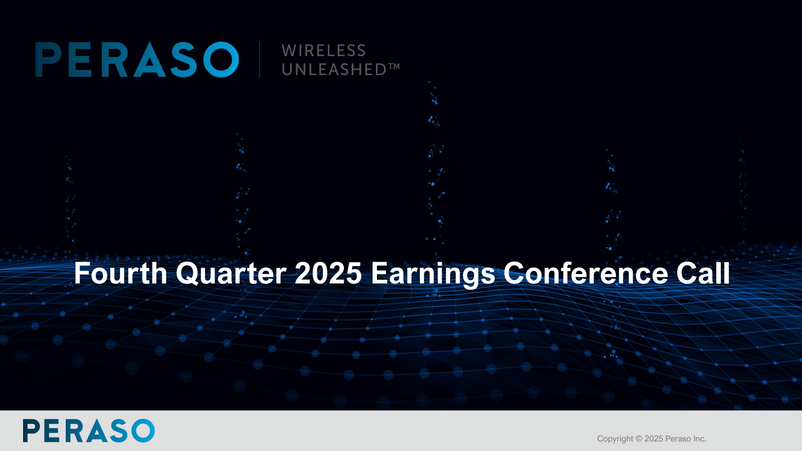 Peraso's Q4 2025 Slide Deck