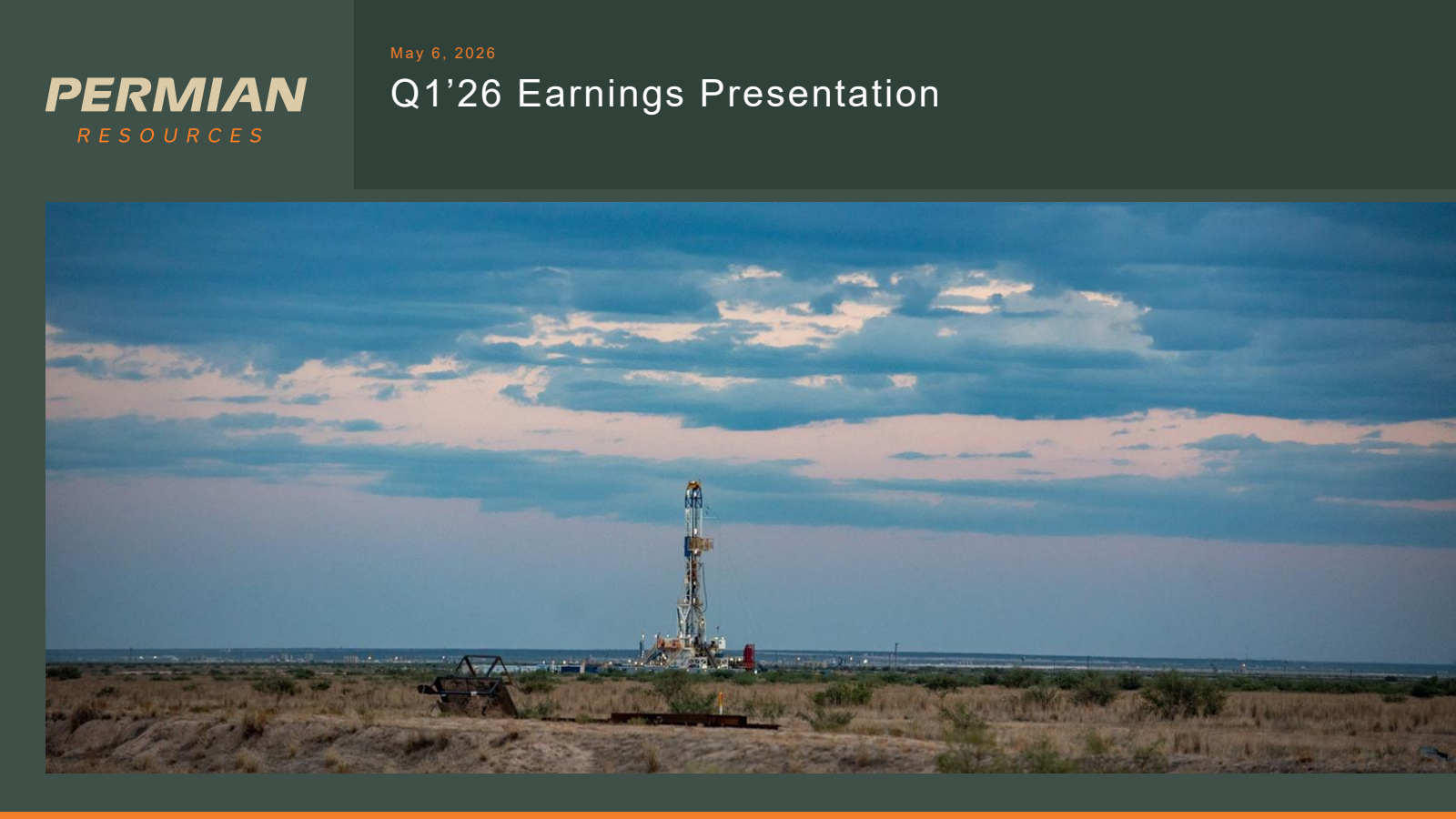 Permian Resources' Q1 2026 Slide Deck