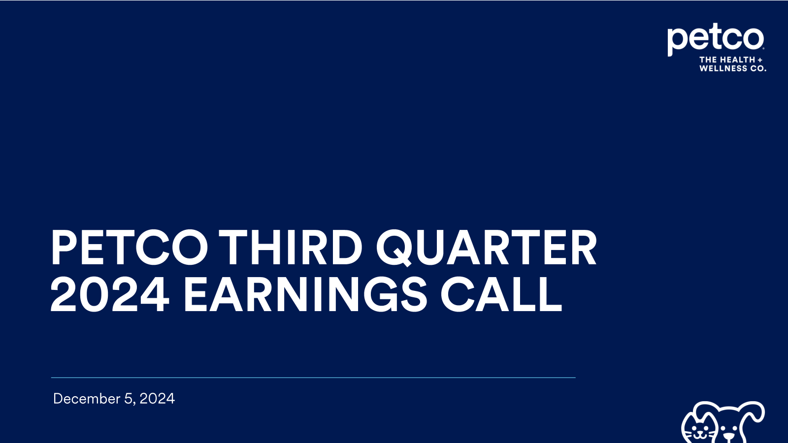 Petco Health and Wellness' Q3 2025 Slide Deck