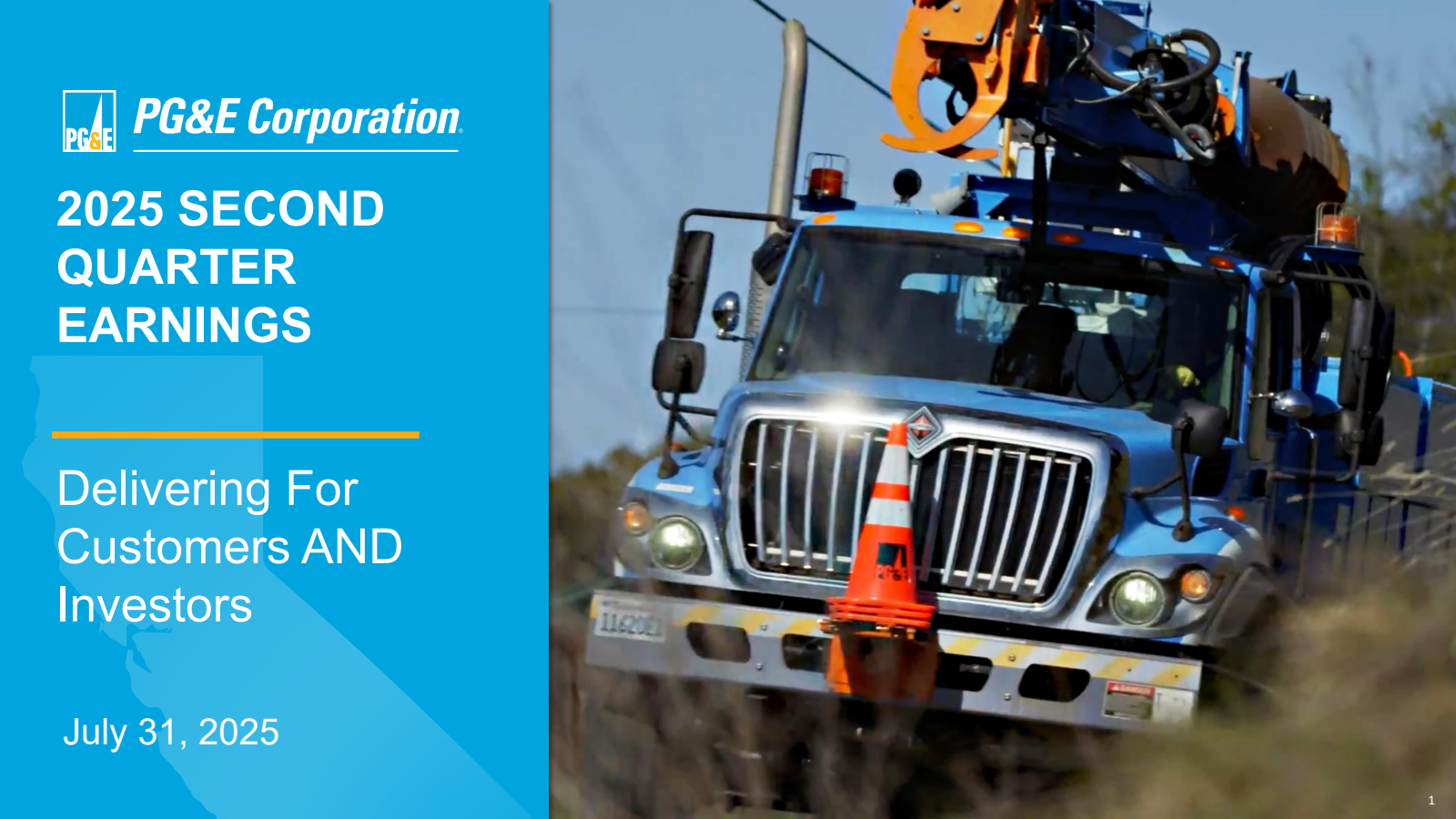 Pacific Gas & Electric's Q2 2025 Slide Deck