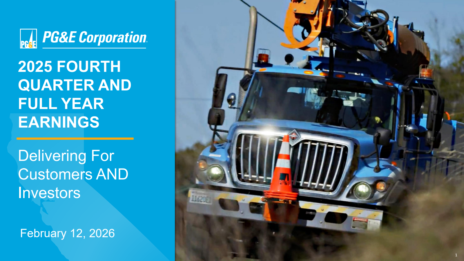 Pacific Gas & Electric's Q4 2025 Slide Deck