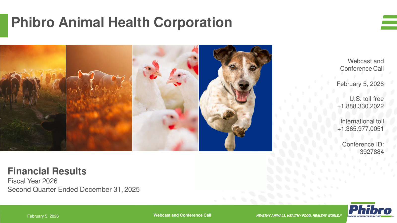 Phibro Animal Health's Q2 2026 Slide Deck