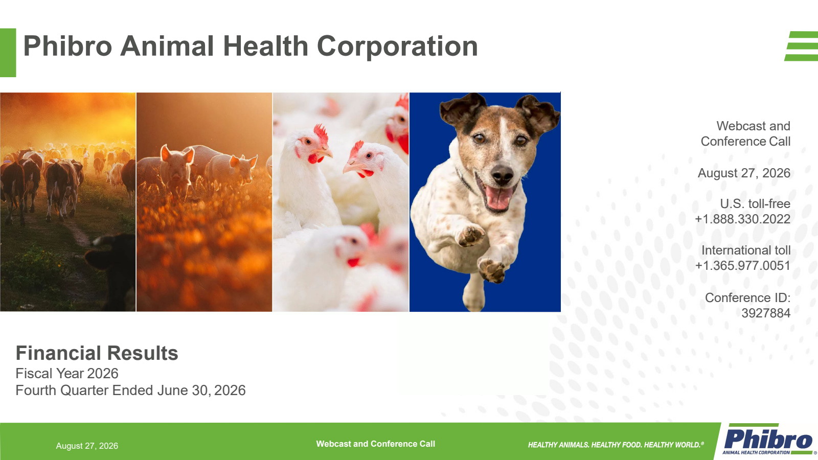Phibro Animal Health's Q4 2026 Slide Deck