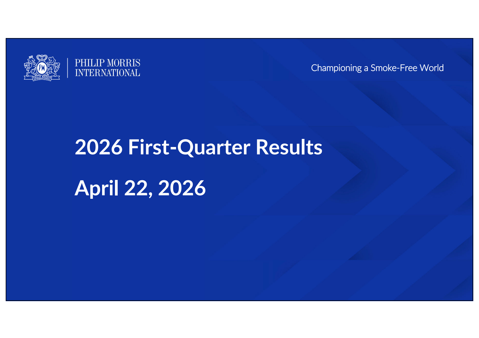 Philip Morris International's Q1 2026 Slide Deck