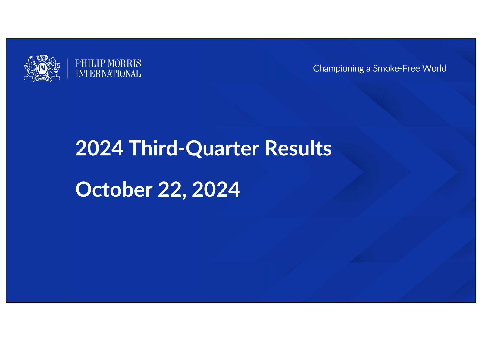 Philip Morris International's Q3 2024 Slide Deck