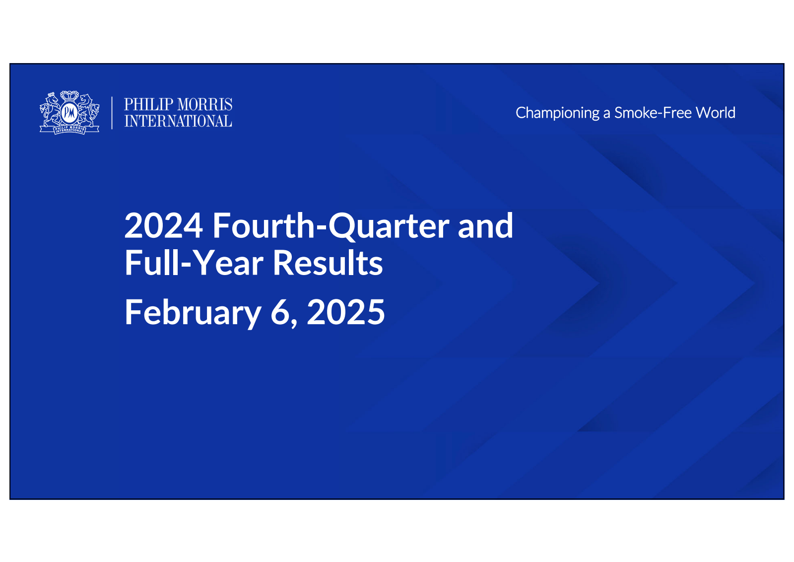 Philip Morris International's Q4 2024 Slide Deck