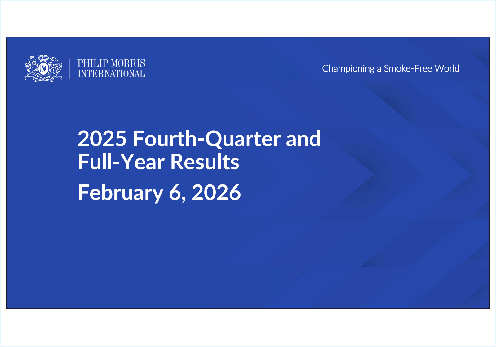 Philip Morris International's Q4 2025 Slide Deck