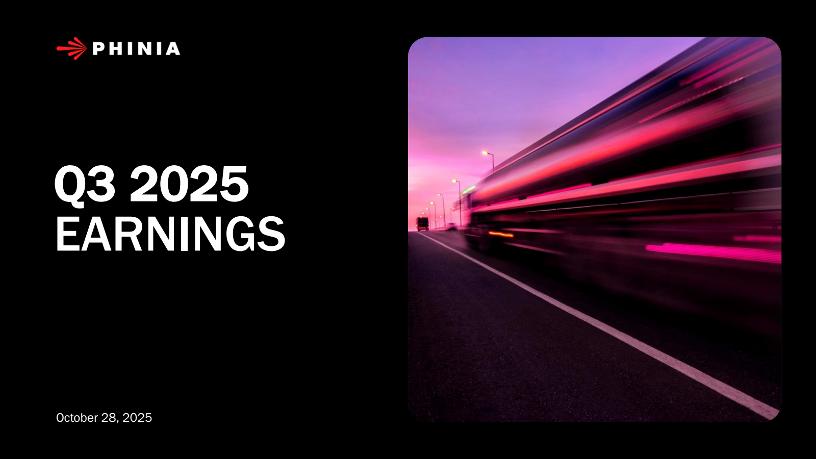 PHINIA's Q3 2025 Slide Deck
