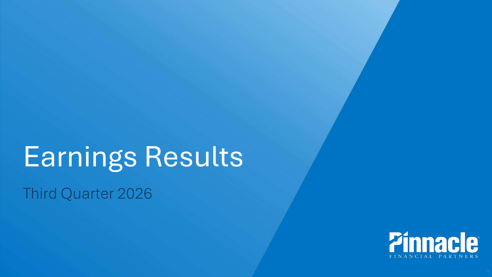 Pinnacle Financial Partners' Q3 2026 Slide Deck