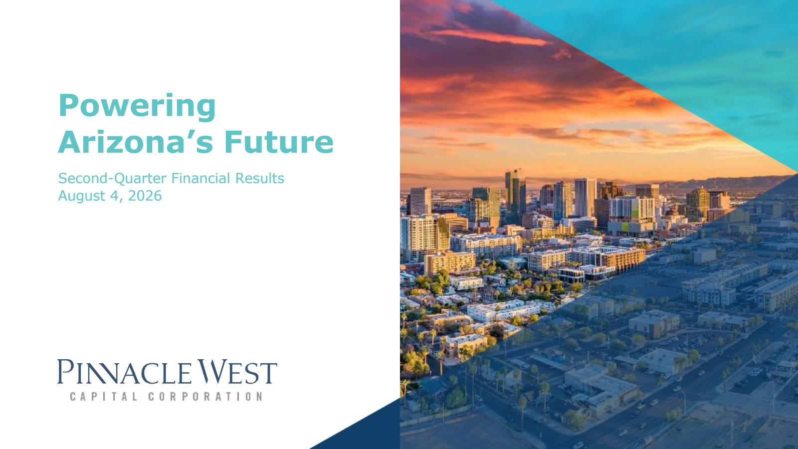 Pinnacle West Capital's Q2 2026 Slide Deck