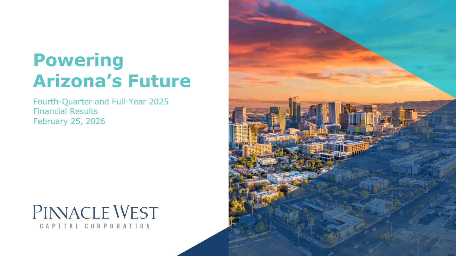 Pinnacle West Capital's Q4 2025 Slide Deck