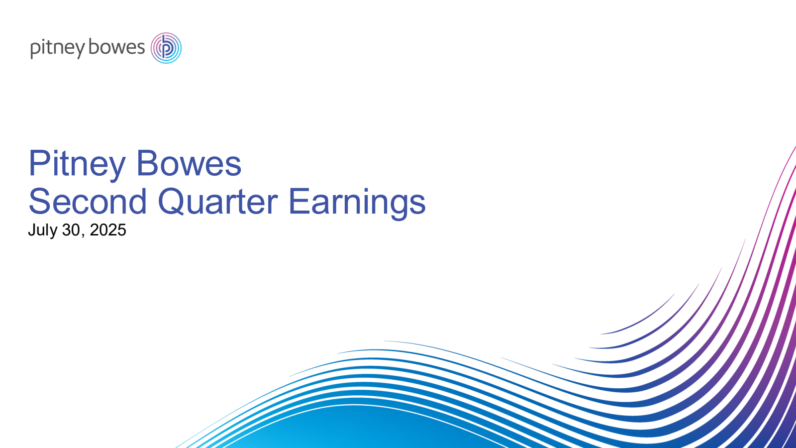 Pitney Bowes' Q2 2025 Slide Deck