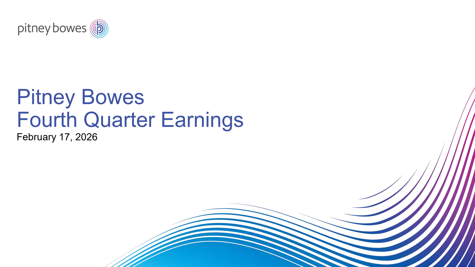 Pitney Bowes' Q4 2025 Slide Deck