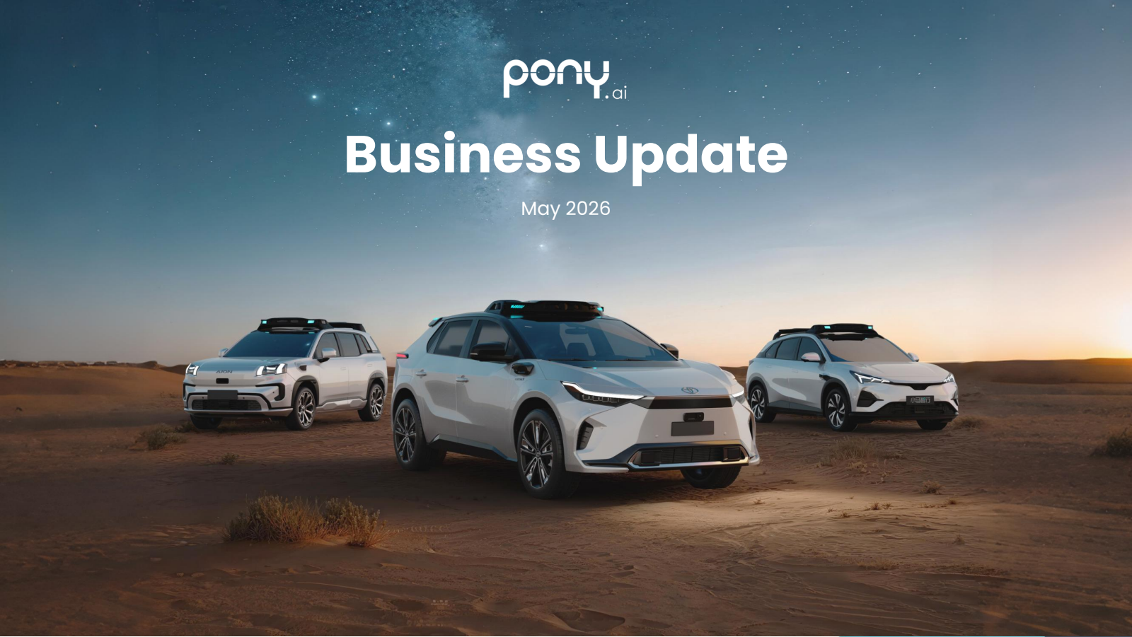 Pony AI's Q1 2026 Slide Deck