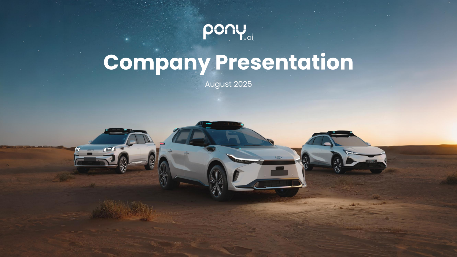 Pony AI's Q2 2025 Slide Deck