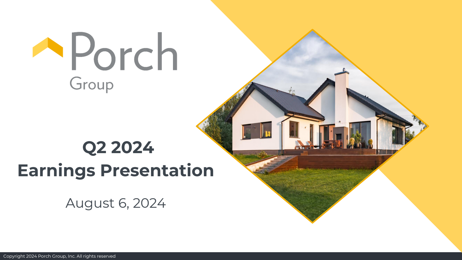 Porch Group's Q2 2024 Slide Deck
