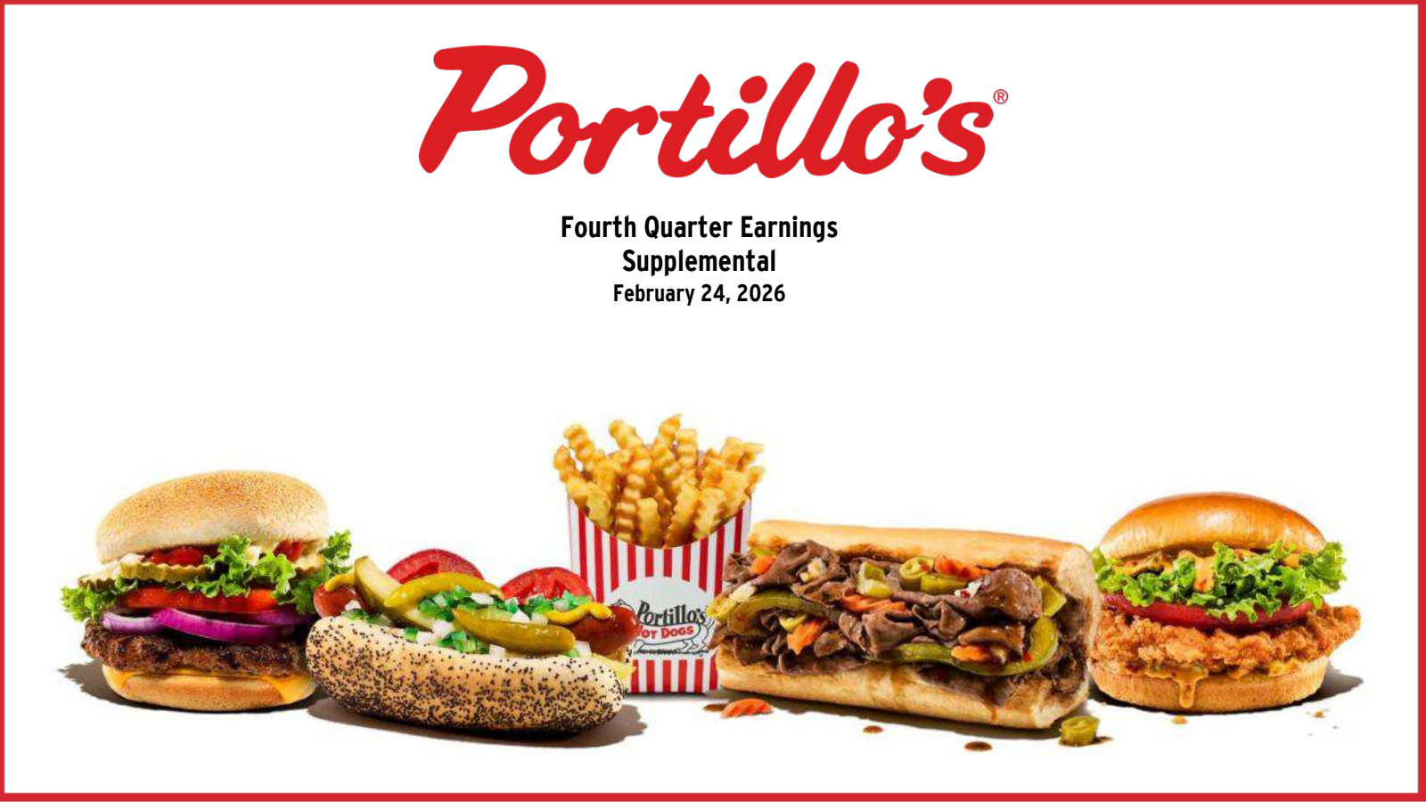 Portillo's' Q4 2025 Slide Deck