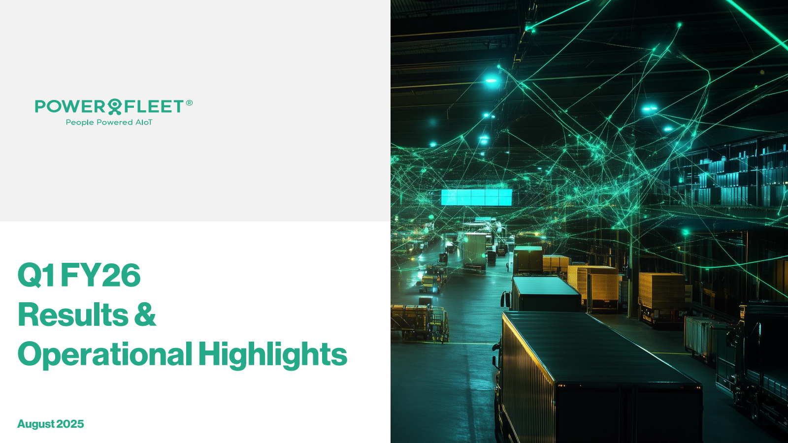 PowerFleet's Q1 2025 Slide Deck
