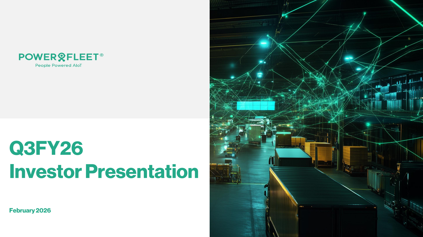 PowerFleet's Q3 2026 Slide Deck