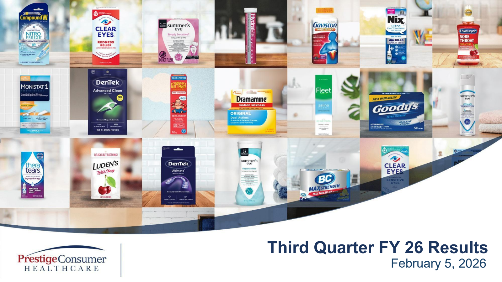 Prestige Consumer Healthcare's Q3 2026 Slide Deck