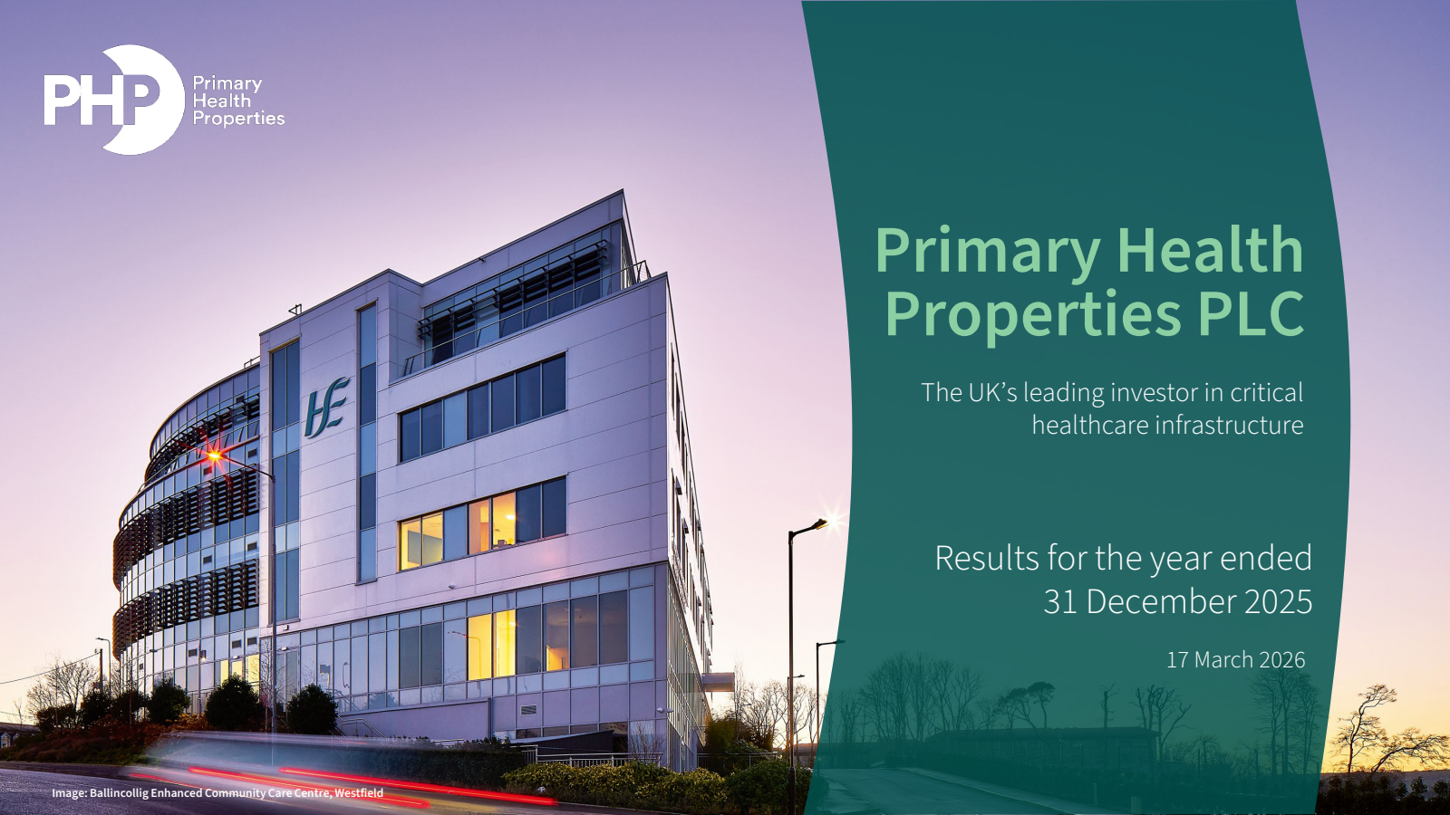 Primary Health Properties' H2 2025 Slide Deck